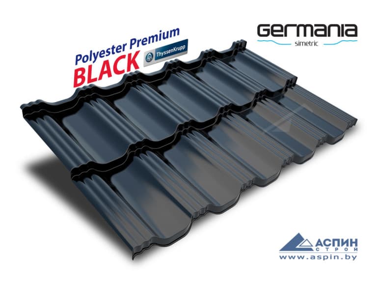 Blachotrapez Germania Polyester (RAL 9005, черный)