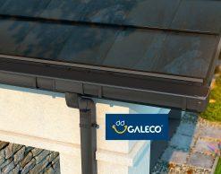 Galeco PVC2, цвет — черный (RAL9005), пластиковая прямоугольная водосточная система