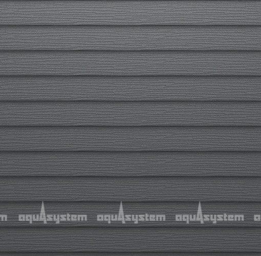 Металлический сайдинг AQUASYSTEM двойная узкая скандинавская доска Pural matt 205 мм. Цвет RR23 Маренго серый.