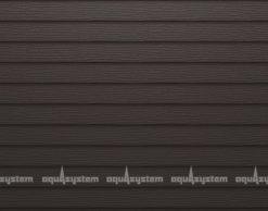 Металлический сайдинг AQUASYSTEM двойная узкая скандинавская доска Pural matt 205 мм. Цвет RR32 темно-коричневый.