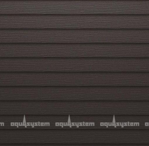Металлический сайдинг AQUASYSTEM двойная узкая скандинавская доска Pural matt 205 мм. Цвет RR32 темно-коричневый.