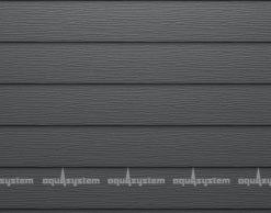 Металлический сайдинг AQUASYSTEM широкая скандинавская доска Pural matt 213 мм. Цвет Маренго (RR23, RAL7024) матовый серый.