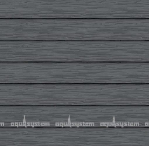 Металлический сайдинг AQUASYSTEM узкая скандинавская доска PE 154 мм полиэстр. Цвет RR23 Маренго серый.