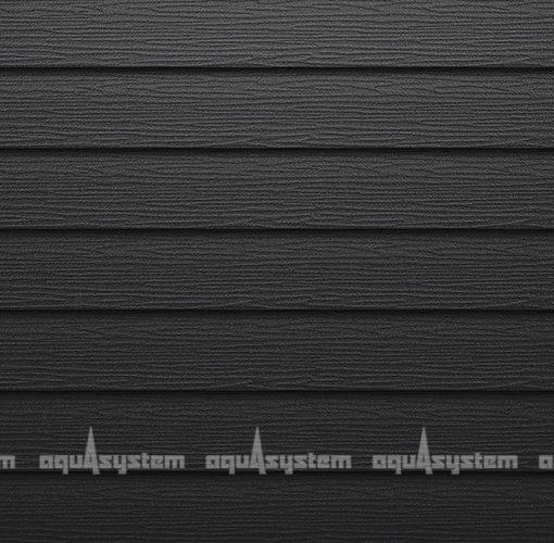 Металлический сайдинг AQUASYSTEM широкая скандинавская доска Pural matt 154 мм. Цвет черный изумруд (RR33)