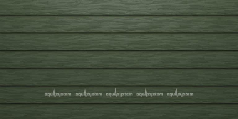 Металлический сайдинг AQUASYSTEM узкая скандинавская доска Pural 154 мм. Цвет Маренго RR11 темно-оливковый