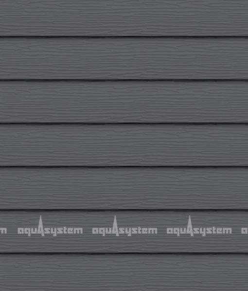 Металлический сайдинг AQUASYSTEM узкая скандинавская доска узкая Pural 154 мм. Цвет Маренго RR23 серый