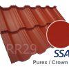 Модульная металлочерепица Dachpol EGERIA SSAB Purex/Crown BT, RR29 Красный