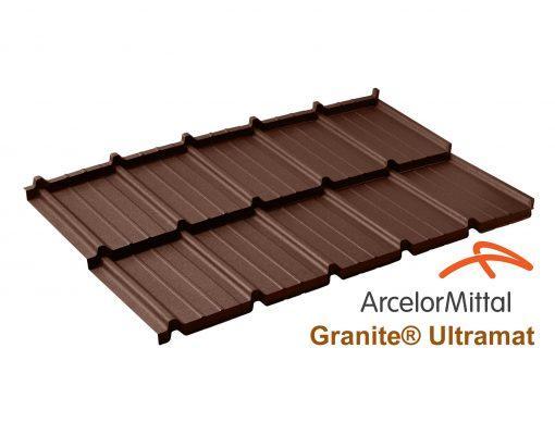Dachpol FUTURA модульная металлочерепица ArcelorMittal Ultramat RAL шоколадный (коричневый)