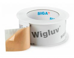 SIGA Wigluv 60мм x 40мп диффузионная непромокаемая лента для ветрозащитного склеивания кровельных и фасадных мембран